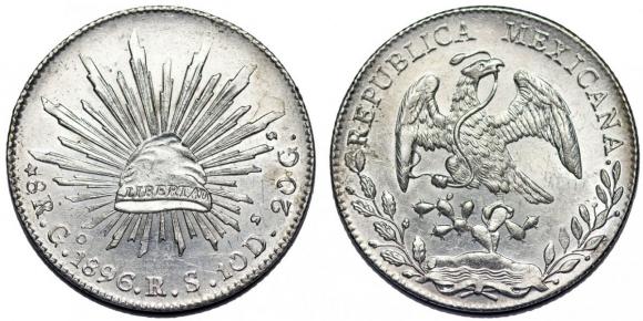 8 reali 1896 Go-RS Guanajuato Meksyk srebro (1)