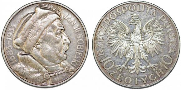 10 złotych 1933 Jan III Sobieski srebro (1)
