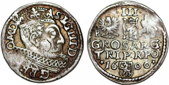 Trojak 1600 Zygmunt III Waza Poznań (1)