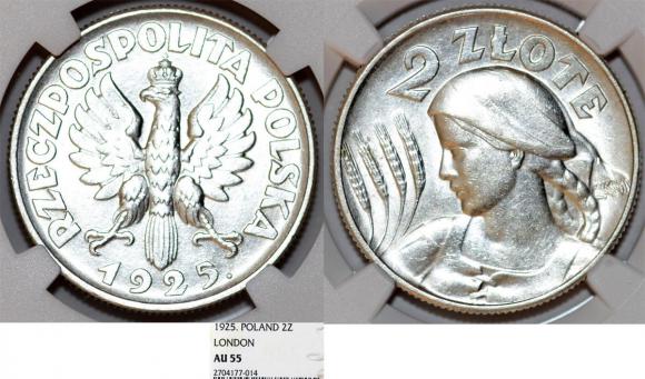 2 złote 1925 Kobieta z Kłosami AU 55 (1)