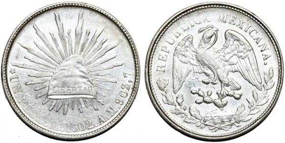 Peso 1902 Mo.A.M. Meksyk srebro (1)