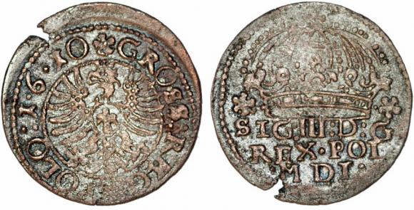 Grosz 1610 Zygmunt III Waza Kraków (1)