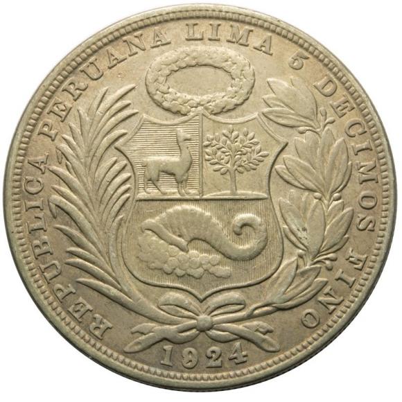 1 sol 1924 Peru srebro (2)