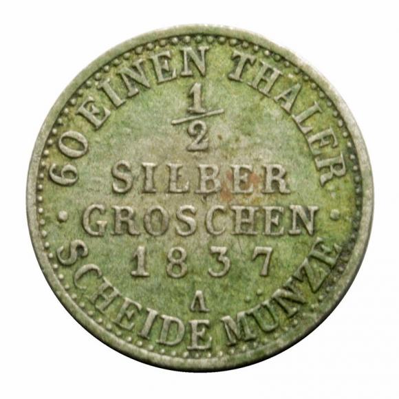 1/2 silber groschen 1837 Frederick William III Germany Berlin (2)