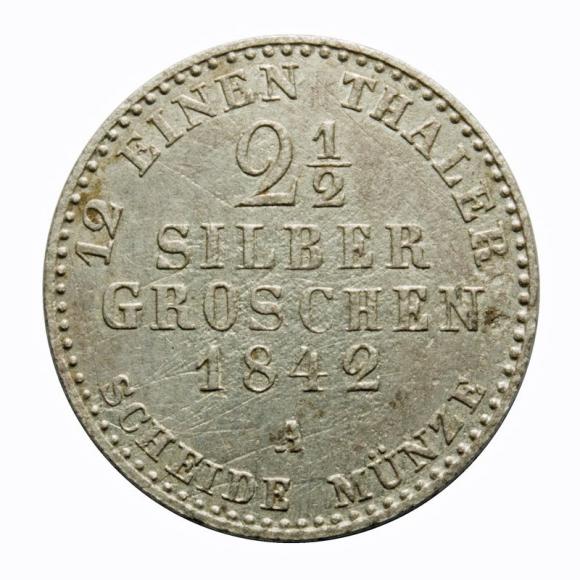 2 1/2 silber groschen 1842 Frederick William III Germany Berlin