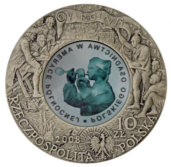 10 zl 2008 400 Anniversary of settlement in North America (2)