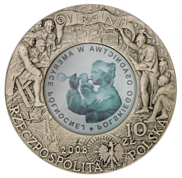 10 zl 2008 400 Anniversary of settlement in North America (2)