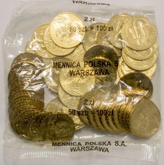 2 zl 2009 Green lizard 50 pieces Mint coin bag (1)