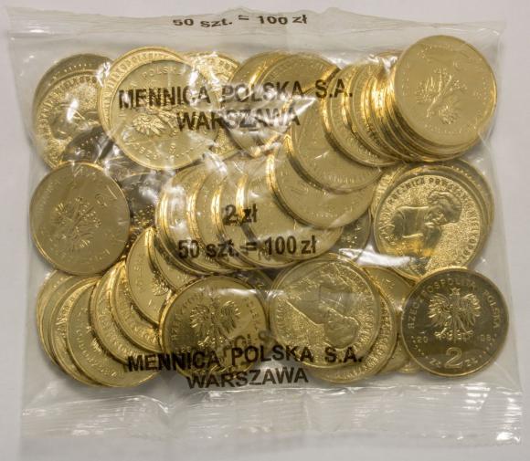 2 zl 2008 90 Anniversary of Wielkopolska Uprising 50 pieces Mint coin bag (1)