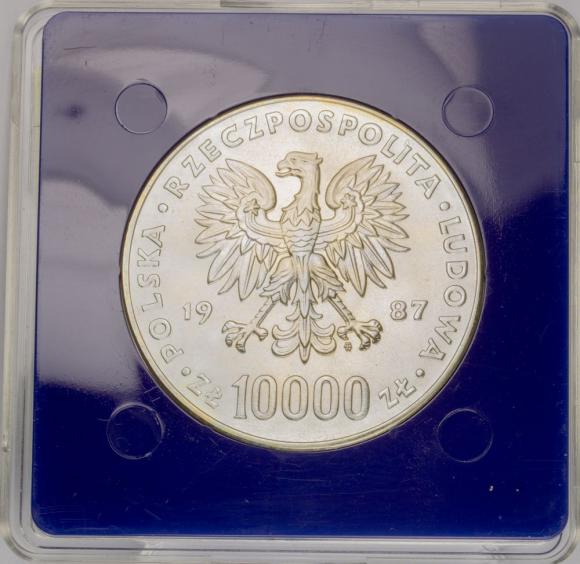 10000 zl 1987 John Paul II silver