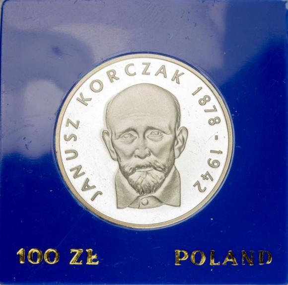 100 zl 1978 Janusz Korczak silver