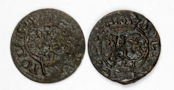 Schilling 1623 and 1624 Sigismund III Vasa Bydgoszcz 2 pieces
