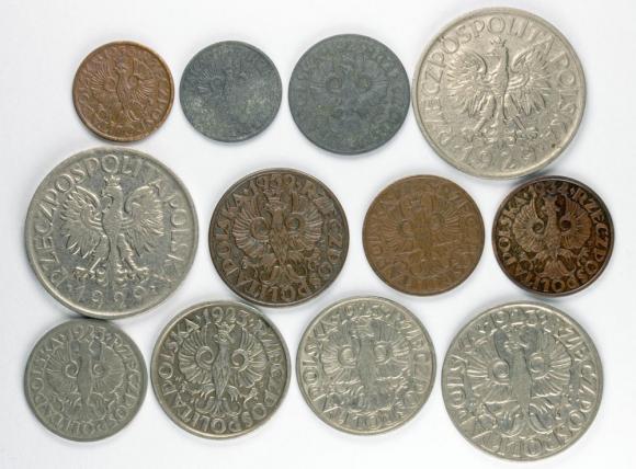 set of 12 coins Second Polish Republic