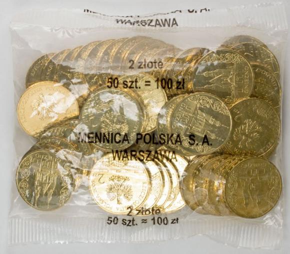 2 zl 2005 Gniezno 50 pieces Mint coin bag