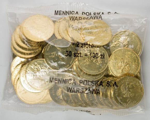 2 zl 2005 Stanislaw August Poniatowski Gniezno 50 pieces Mint coin bag