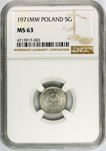 5 groszy 1971 MS 63 NGC (1)