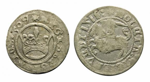 Zestaw 2 x półgrosz 1509 Kraków 1518 Wilno (1)