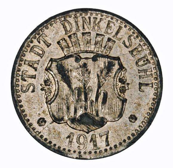 5 pfennig 1917 Dinkelsbuhl Bavaria (2)