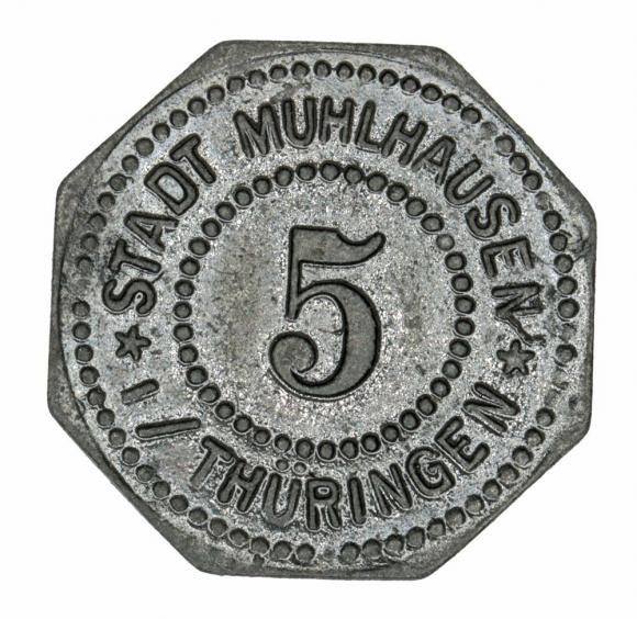 5 pfennig 1917 Muhlhausen Saxony