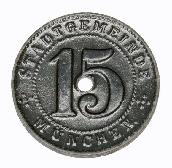 15 pfennig 1918 Munich Bavaria (1)