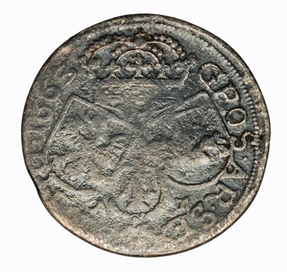 6 groschen 1663 Johann Kasimir Krakow (2)