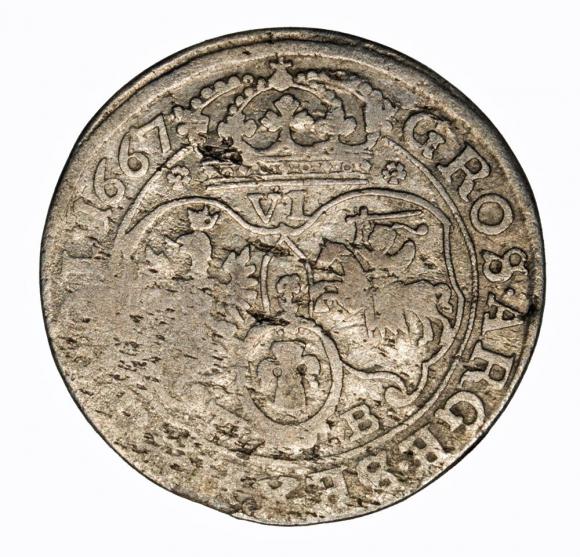 6 groschen 1667 Johann Kasimir Bydgoszcz (2)