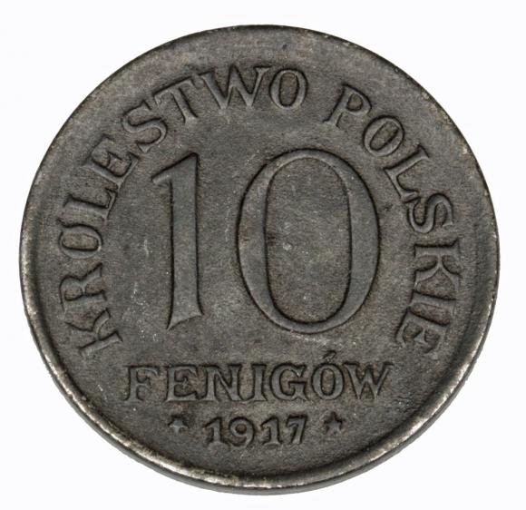 10 pfennig 1917 Polish Kingdom Stuttgart