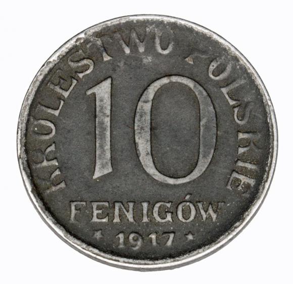 10 pfennig 1917 Polish Kingdom Stuttgart