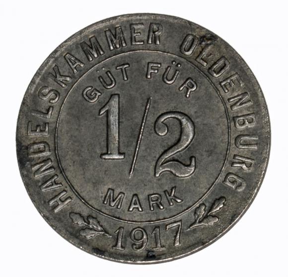 1/2 mark 1917 Oldenburg Saxony (1)