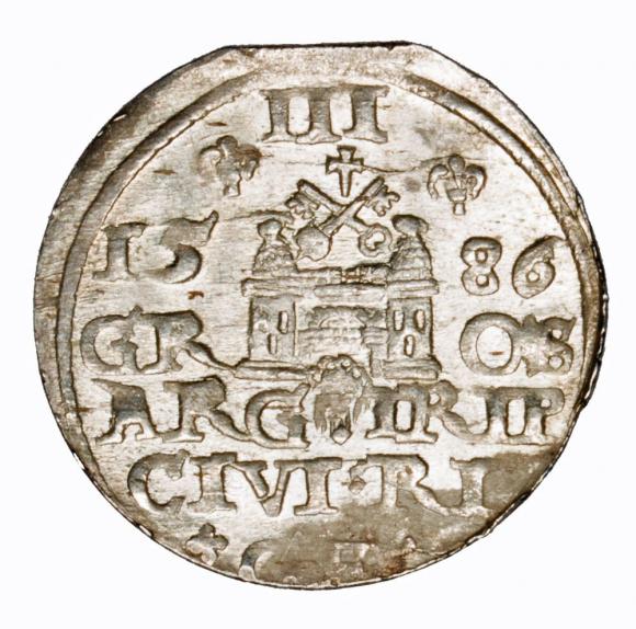 3 groschen 1586 Stephen Bathory Riga (2)