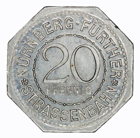 tram token 20 pfennig Nurnberg Further Martin Behaim (1)
