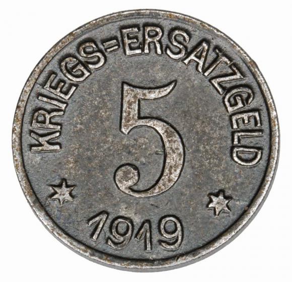 5 pfennig 1919 Crefeld Rhineland (1)