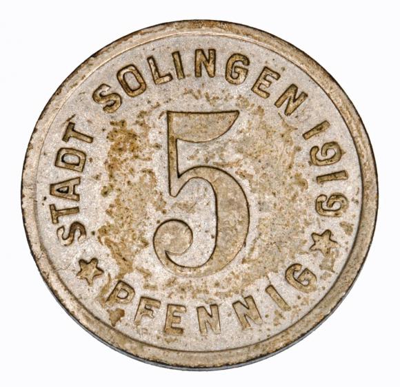 5 pfennig 1919 Solingen Rhineland (1)