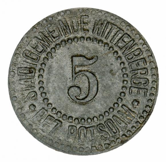 5 pfennig 1917 Wittenberge Brandenburg (1)