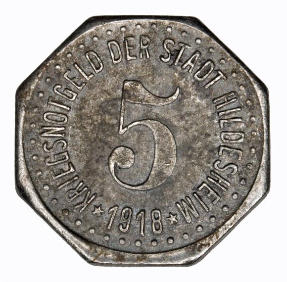 5 pfennig 1918 Hildesheim Hanover (2)
