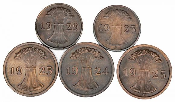 Set Weimar Republic Germany 5 pieces (2)