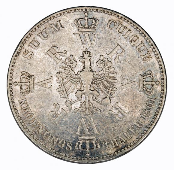 Thaler 1861 Wilhelm I Hohenzollern Prussia Berlin (2)