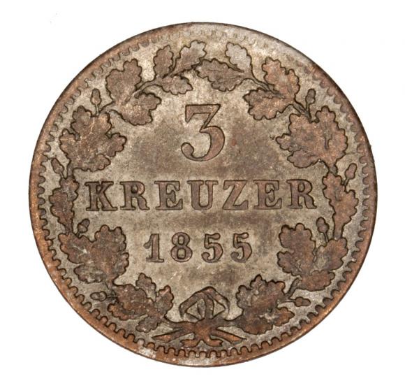 3 kreuzer 1855 Maximilian II of Bavaria Germany Bavaria (2)
