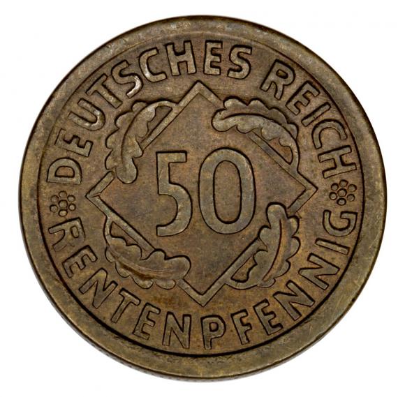 1/2 rentenpfennig 1924 Germany Karlsruhe