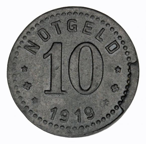 10 pfennig 1919 Unterweserstadte (2)