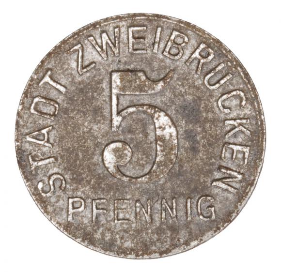 5 pfennig 1919 Zweibrucken Rhineland (1)