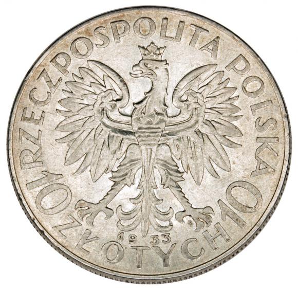 10 zlotych 1933 Head of Women Second Polish Republic Warsaw (2)