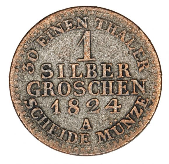 1 silver groschen 1824 Frederick William III Germany Prussia Berlin A