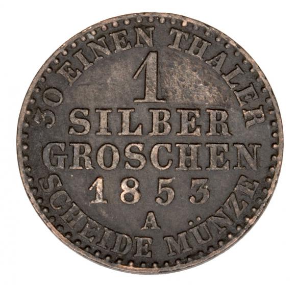 1 silver groschen 1855 Frederick William IV Germany Prussia Berlin A