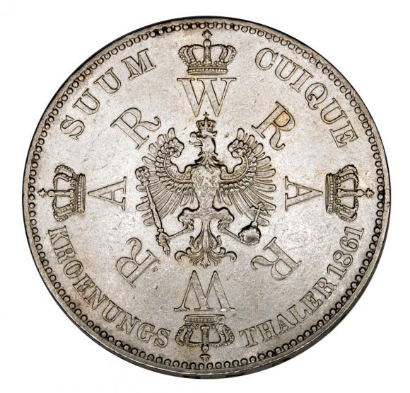 Thaler 1861 Wilhelm I Hohenzollern Prussia Berlin (2)