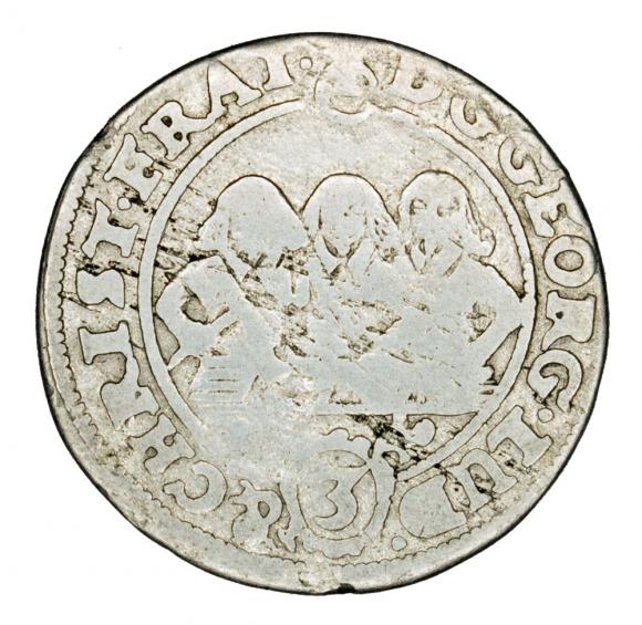 3 kreuzer 1668 George III Louis IV Christian Duchy of Brzeg Legnica Wolow (1)