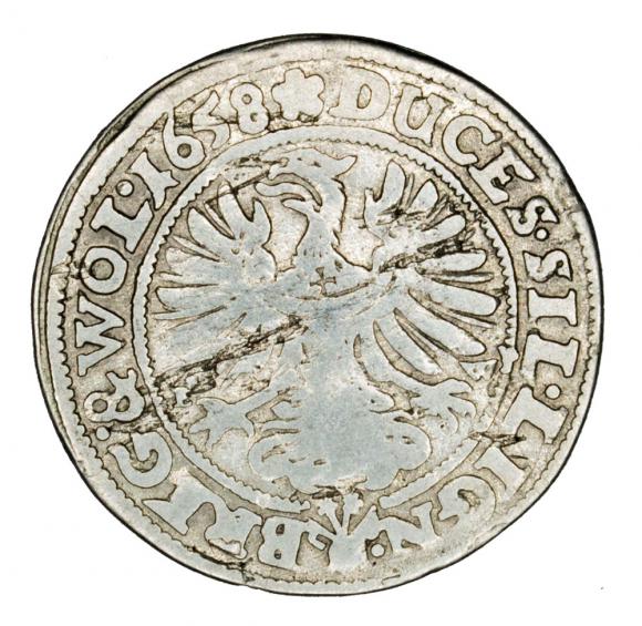3 kreuzer 1668 George III Louis IV Christian Duchy of Brzeg Legnica Wolow (2)