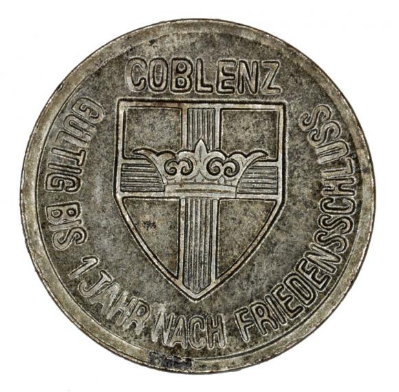 25 pfennig 1918 Coblenz Nadrenia