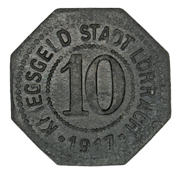 10 pfennig 1917 Lorrach Baden