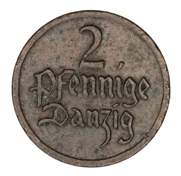 2 pfennig 1923 Free City of Danzig Gdansk